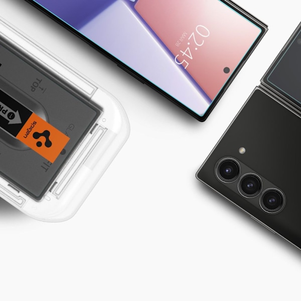 HÆRDET GLAS SPIGEN GLAS.TR "EZ FIT" 2-PACK GALAXY MED FOLD 6 CLEAR