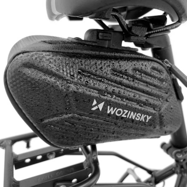 Wozinsky sykkelseteveske vanntett 1,5 l svart (WBB27BK)
