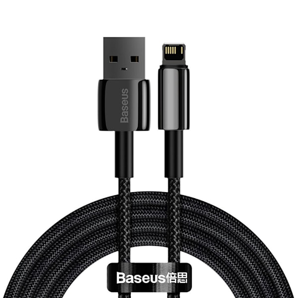 Baseus Tungsten USB - Lightning-kabel 2,4 A 2 m svart (CALWJ-A01)