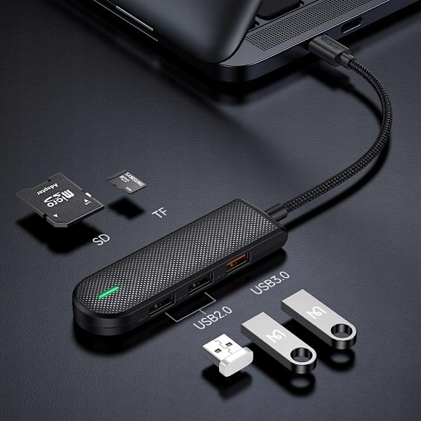 MCDODO ADAPTERHUB USB-C SPLITTER 3X USB SD/TF