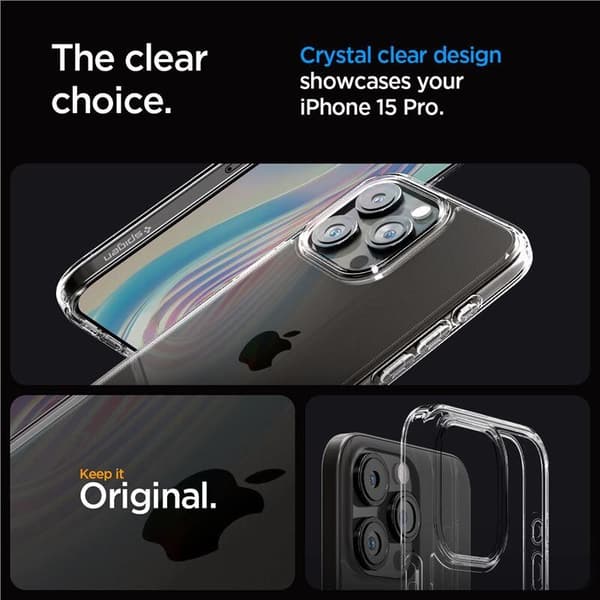 SPIGEN CRYSTAL HYBRID MAGSAFE IPHONE 15 PRO MAT SORT