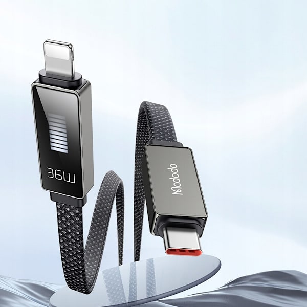 MCDODO LADDARE USB-C BLIXT SNABB LADDNINGSKABEL IPHONE 1M LED