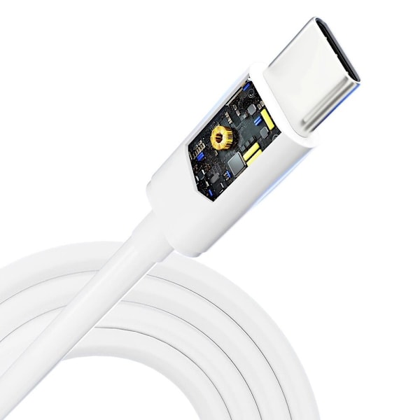 3mk Hyperkabel USB-C / USB-C 100W 2m - hvit