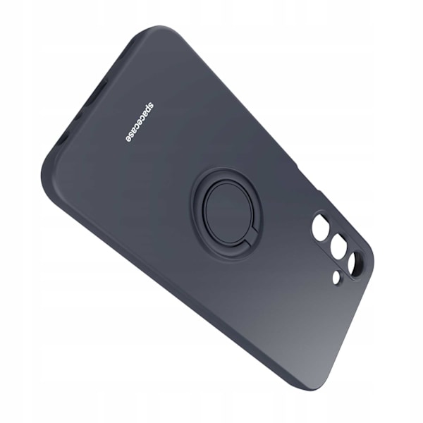 Spacecase Silikonecase Ring För Samsung Galaxy A25 5G Svart