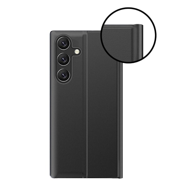 NYT SLEEP VIEW-ETUI MED KLAP OG STATIV TIL SAMSUNG GALAXY A35 - SORT