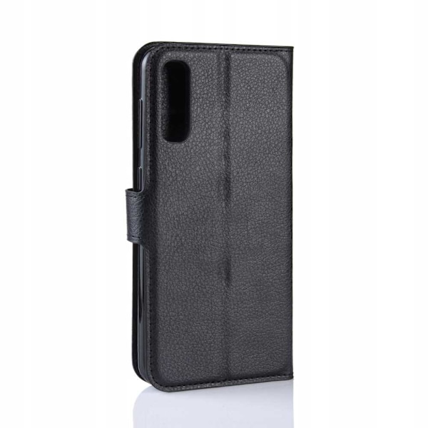 Litchi Fodral Till Samsung Galaxy A70 Svart