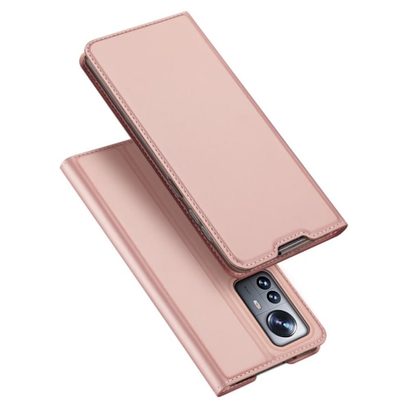 Dux Ducis Skin Pro deksel med klaff for Xiaomi 12 Pro rosa