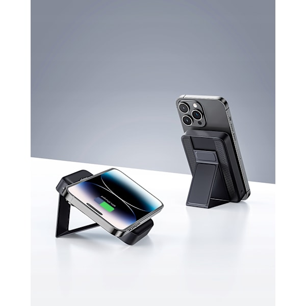 INNOSTYLE POWERMAG 2IN1 SNABB INDUKTION POWERBANK FÖR MAGSAFE 10000MAH STATIV SVART