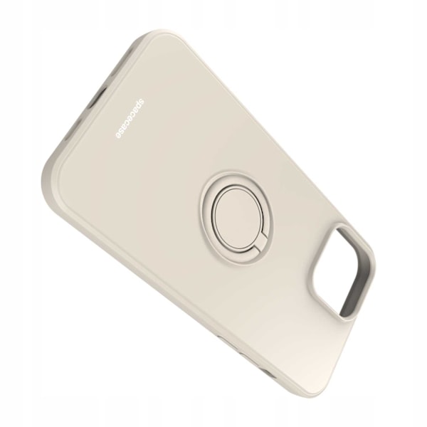 Spacecase Silikon Ringfodral För Iphone 13 Pro Max Bone Case Cover
