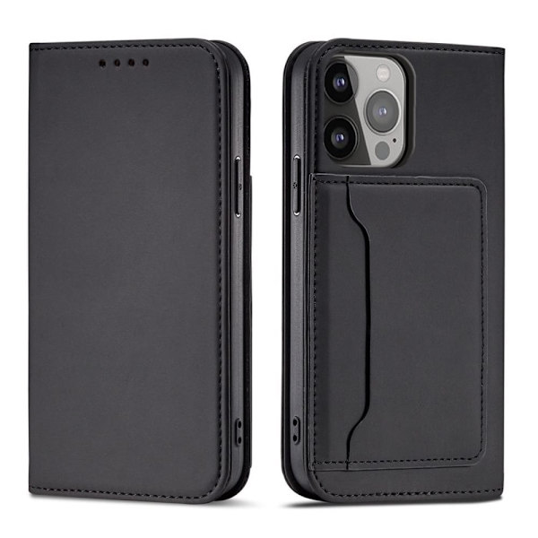 MAGNET KORTETASKE MED GULV TIL IPHONE 14 PLUS SORT