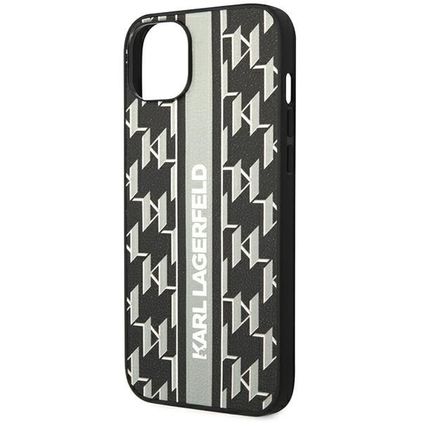 KARL LAGERFELD MONOGRAM STRIPE ETUI TIL IPHONE 14 PLUS - GRÅ