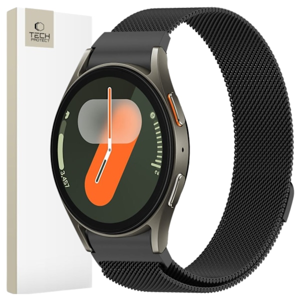 TEKNISK BESKYTTELSE MILANESEBAND SAMSUNG GALAXY WATCH 4 / 5 / 5 PRO / 6 / 7 / FE SORT