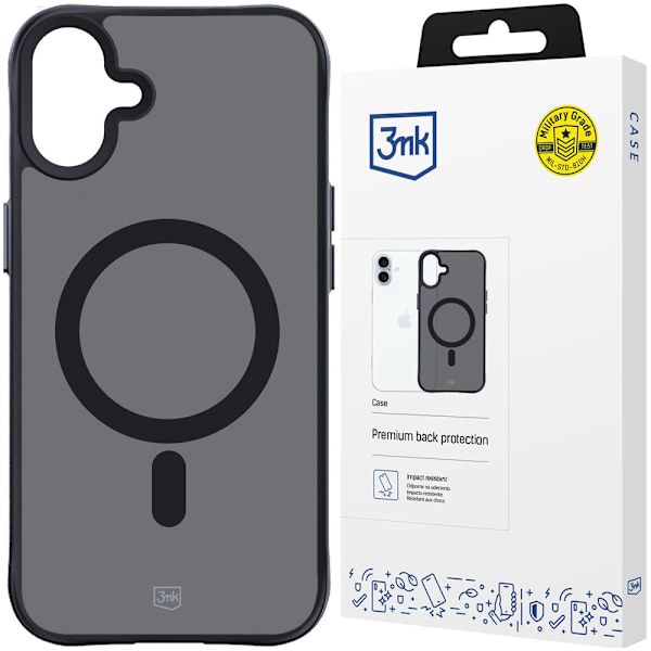 APPLE IPHONE 16 - 3MK SMOKE MAGCASE