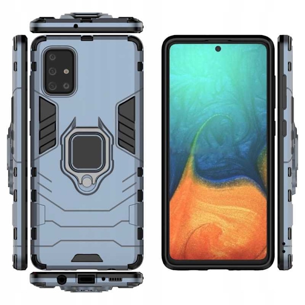 Spacecase Case Cover Till Samsung Galaxy A71 X-Ring Blue