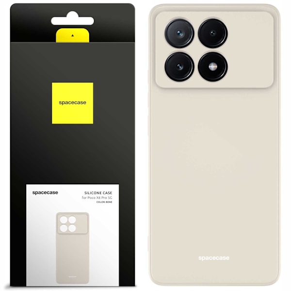 Spacecase Silikonecase För Poco X6 Pro 5G Bone