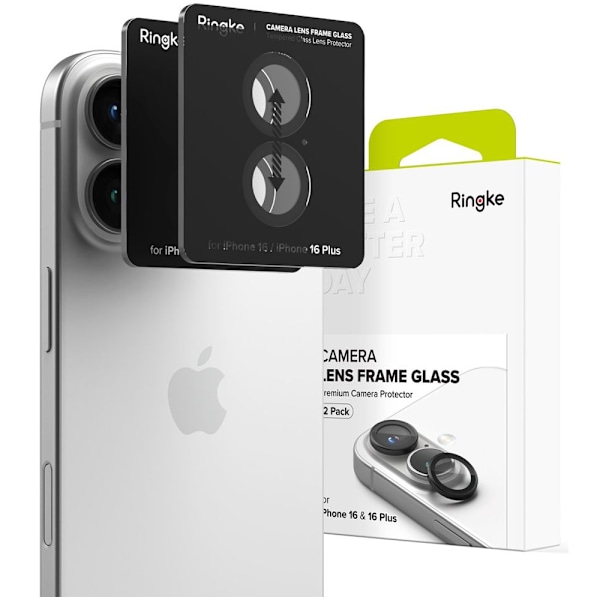 RINGKE CAMERA FRAME PROTECTOR 2-PACK IPHONE 16/16 PLUS SORT