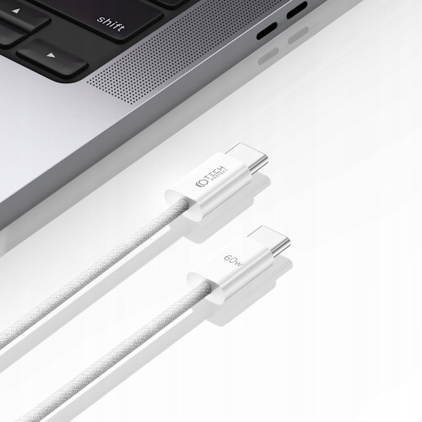 TECH-PROTECT ULTRABOOST CLASSIC TYPE-C KABEL PD60W/3A 200CM HVIT