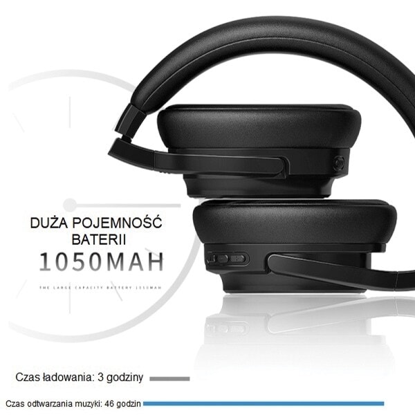 AWEI A950BL Bluetooth on-ear hörlurar svart/svart ANC