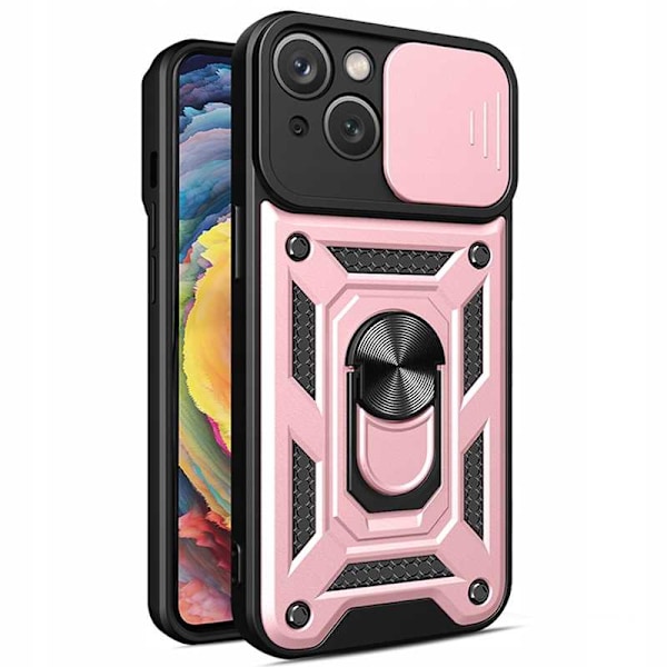 Spacecase Fall Fall För Iphone 15 Plus Camring Rosa