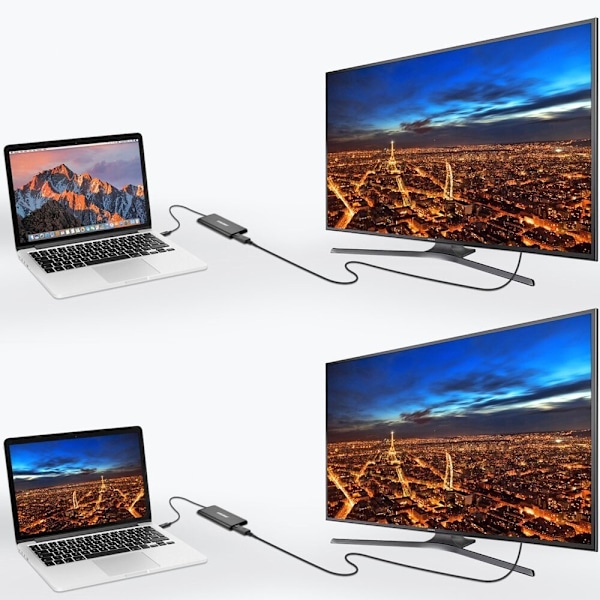 CHOETECH ADAPTER ADAPTER SPLITTER USB C THUNDERBOLT 3-2X DP 4K 60HZ