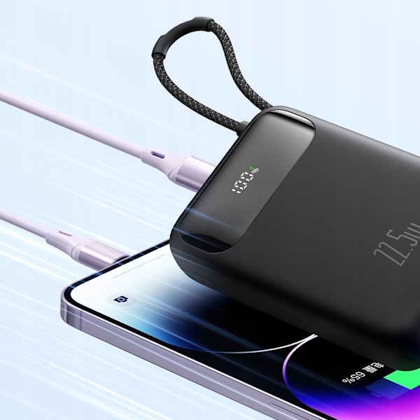 MCDODO POWERBANK 20000MAH MED DISPLAY USB USB-C 22,5W + LIGHTNING-KABEL