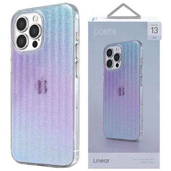 UNIQ COEHL LINEAR COVER TIL IPHONE 13 PRO MAX - PINK OG BLÅ