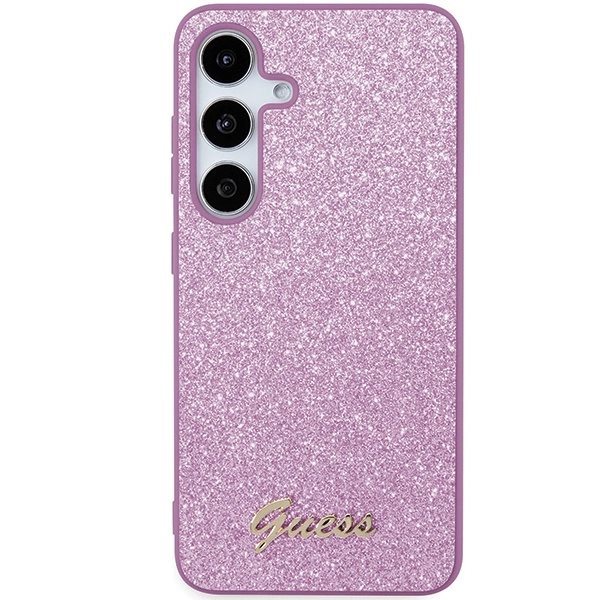 Guess Glitter Script-deksel til Samsung Galaxy S24+ - Lilla
