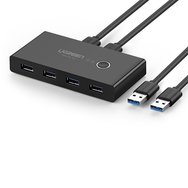 UGRØN SWITCH BOX HUB SWITCH 4X USB 3.2 USB SPLITTER SORT
