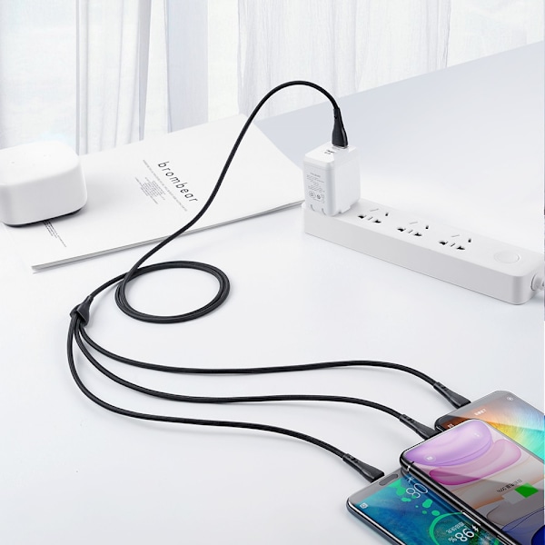 MCDODO 3IN1 USB-KABEL SNABBLADDNING USB-C LIGHTNING MICRO USB QC 3.0 1M