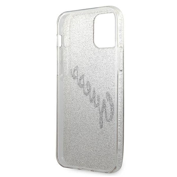 Guess GUHCP12SPCUGLSGO iPhone 12 mini 5.4 gull/gull hardt deksel Glitter Gradient Script