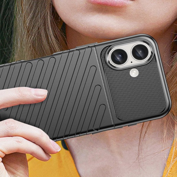 THUNDER CASE SILIKONE ETUI TIL IPHONE 16 PLUS - SORT