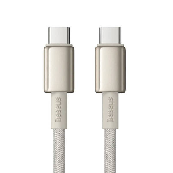 Baseus Tungsten Gold USB-C / USB-C kabel 100W 1m - gull