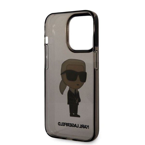 Karl Lagerfeld KLHCP14XHNIKTCK iPhone 14 Pro Max 6.7 svart/svart hardt deksel Ikonik Karl Lagerfeld