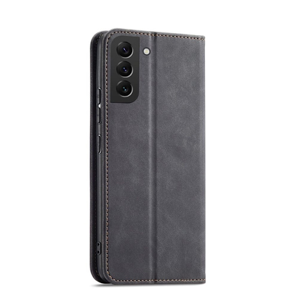 Magnet Fancy Case Case for Samsung Galaxy S22 Card Lommebokbeskytter? stå svart
