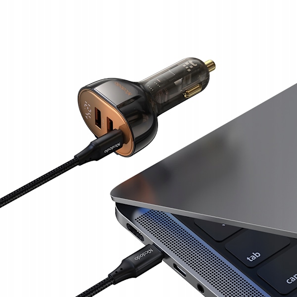 MCDODO KRAFTFULL SNABB BILLADDARE MÄTARE 3X USB USB-C 100W LED