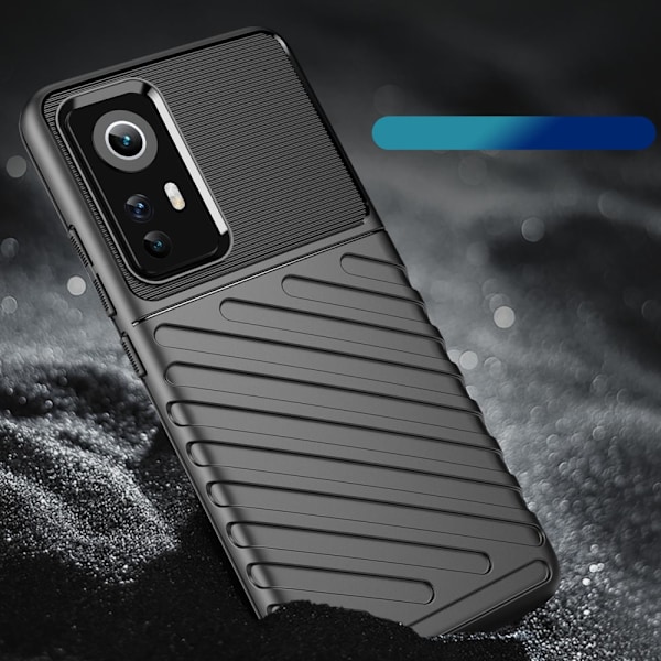 Thunder Case fleksibelt pansret deksel for Xiaomi 12/12X svart