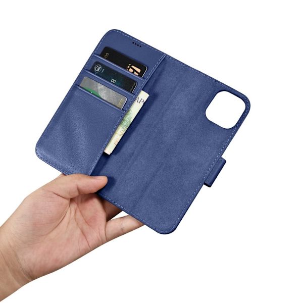 ICARER CASE CASE LÆDERCOVER TIL IPHONE 14 PLUS BLÅ
