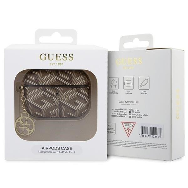 Guess GUAP2PGCE4CW-deksel for AirPods Pro 2-deksel - brun GCube Charm