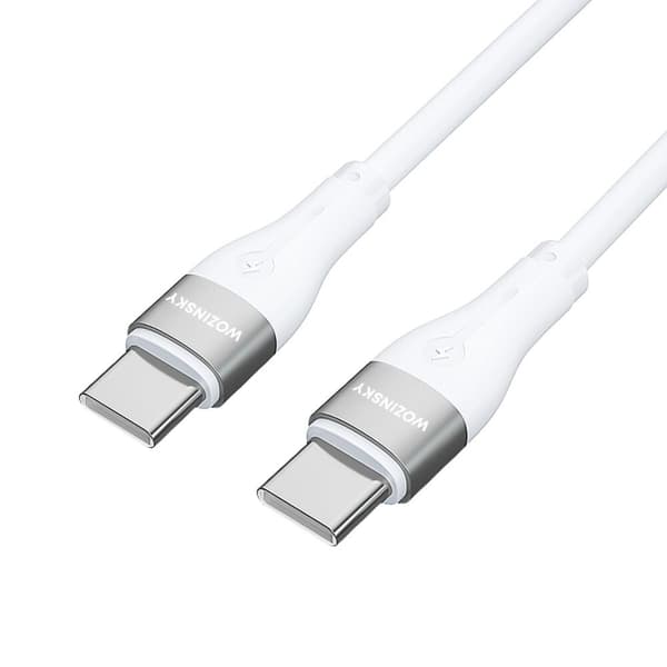 Wozinsky WSTCC1 USB-C / USB-C PD 65W kabel 1 m - vit