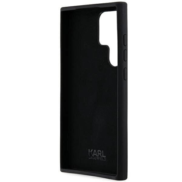 KARL LAGERFELD SILIKONE IKONIK METAL PIN ETUI TIL SAMSUNG GALAXY S23 ULTRA - SORT