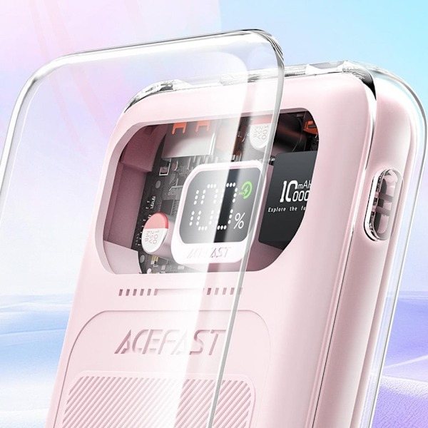 Acefast Powerbank 10000mAh Sparkling Series hurtiglading 30W rosa (M1)