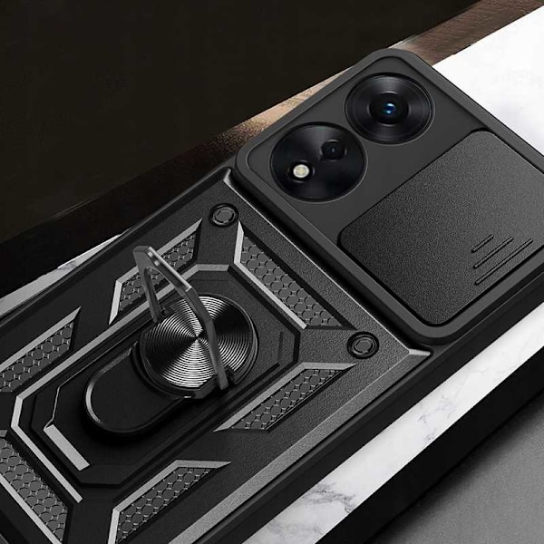 Spacecase Case Cover För Oppo A78 5G Svart Skydd