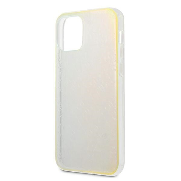 Guess GUHCP12M3D4GIRBL iPhone 12/12 Pro 6.1" opal/iriserande hårt fodral 4G 3D-mönstersamling