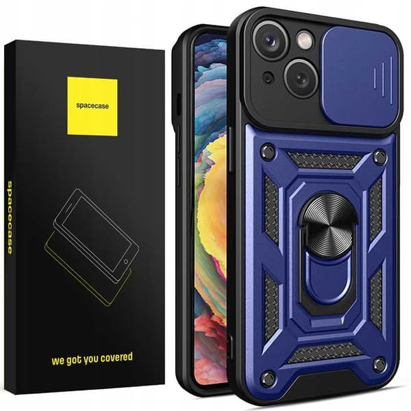 Spacecase Case Cover För Iphone 15 Plus Blå Camring