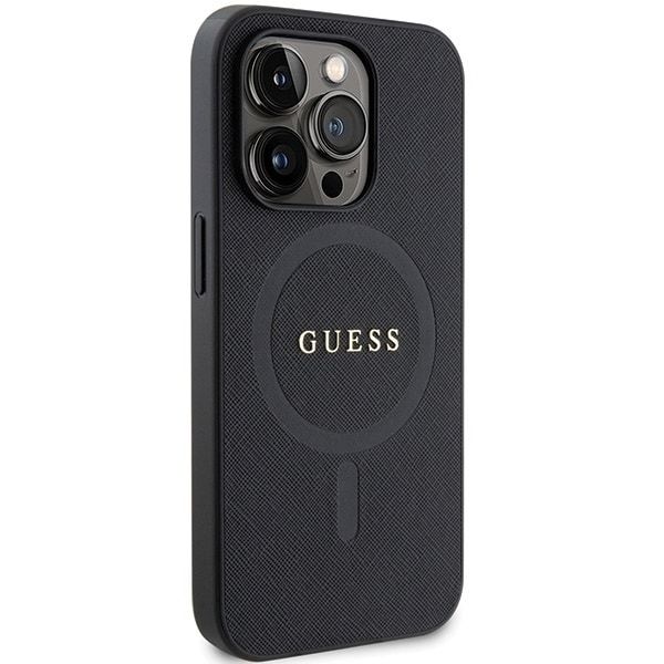 Guess GUHMP14XPSAHMCK-deksel til iPhone 14 Pro Max 6.7 - Svart Saffiano MagSafe