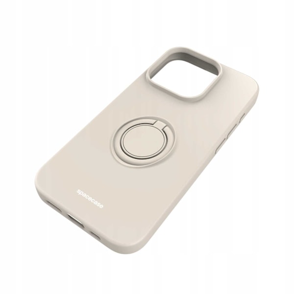 Spacecase Silikon Ringfodral För Iphone 15 Pro Bone Case