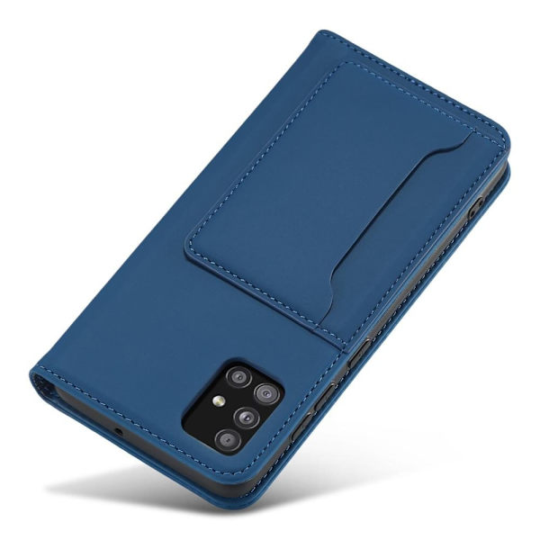 Magnetisk kortveske til Xiaomi Redmi Note 11 Pro kortlommebeskytter? blå stativ