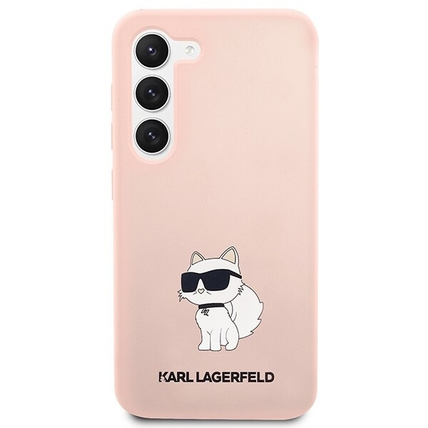 Karl Lagerfeld KLHCS23SSNCHBCP S23 S911 Hard Case - Rosa Silikon Choupette