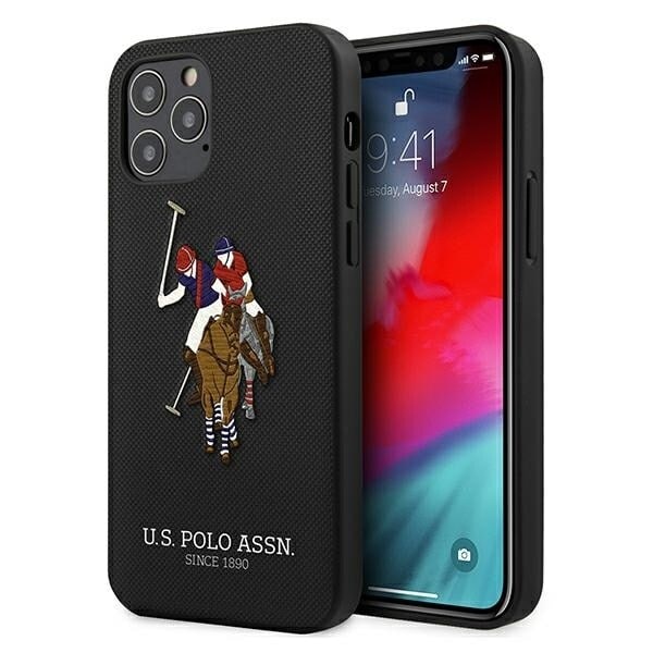 US Polo USHCP12LPUGFLBK iPhone 12 Pro Max 6.7 svart/svart Polo Embroidery Collection