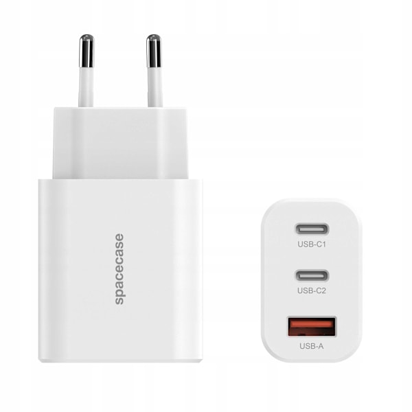 Rymdfall Usb Laddare 30W Piston För Telefon Typ C Vit Sc004W